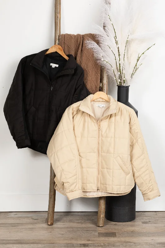 Quilted Zippered Coat
